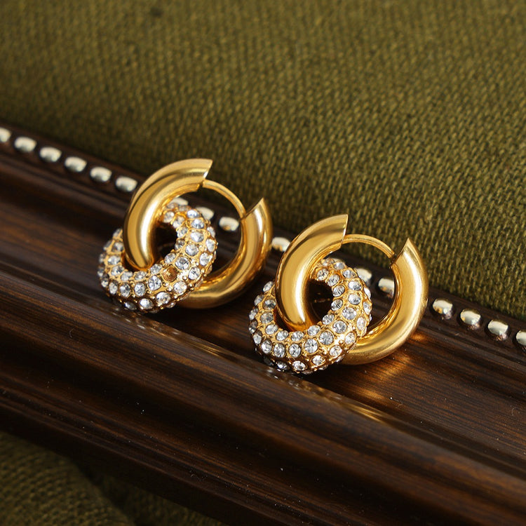 CRYSTAL HOOP EARRINGS