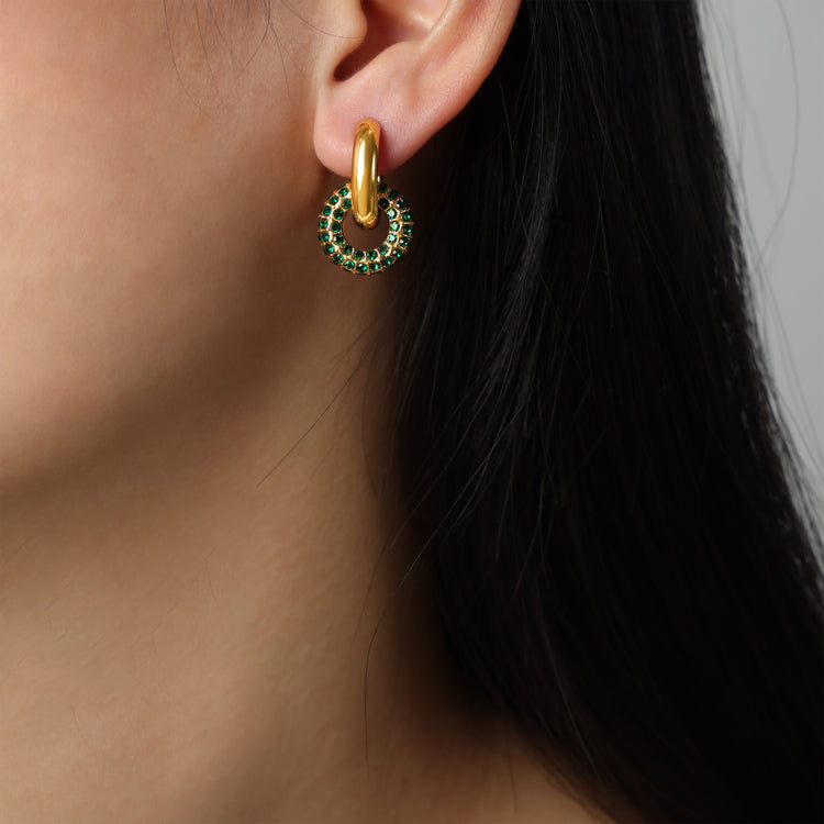 CRYSTAL HOOP EARRINGS