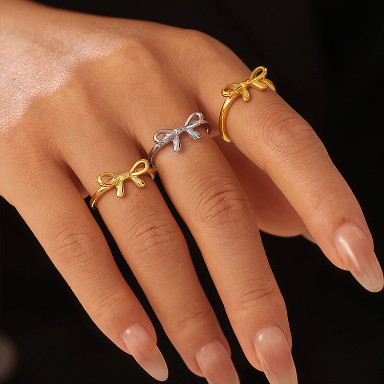BOW GOLD RING