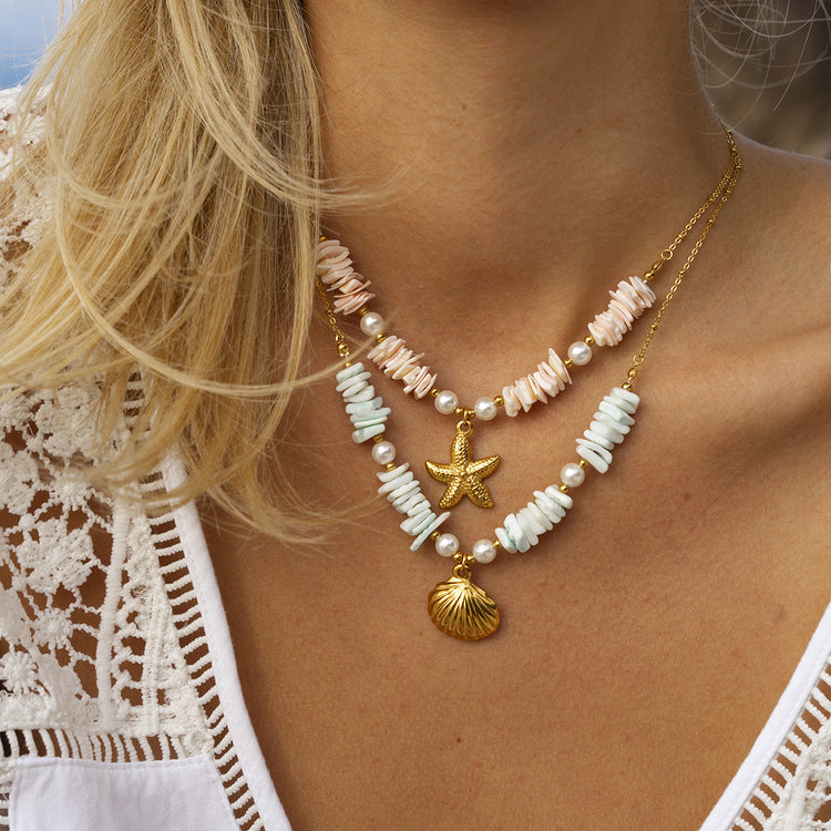 SEA STAR PINK NECKLACE