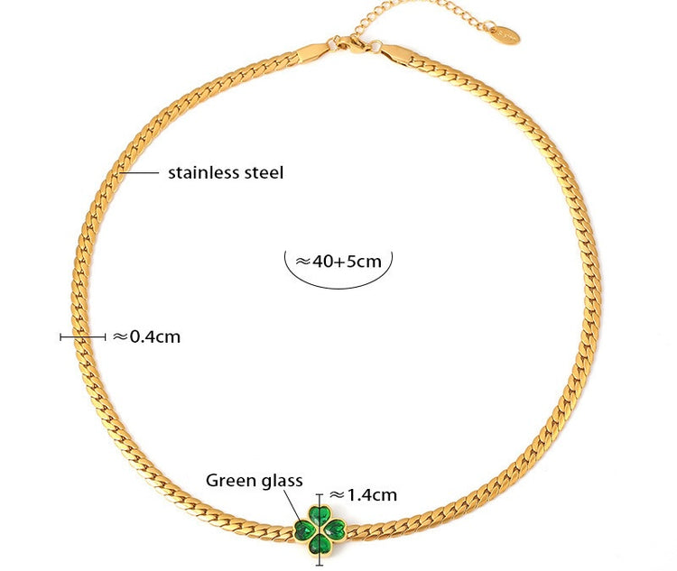 EMERALD CLOVER NECKLACE