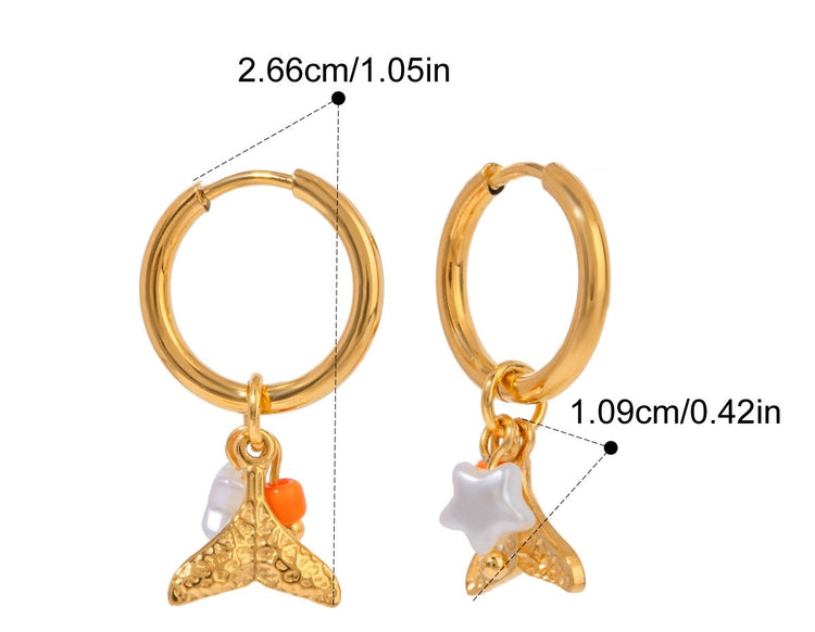 MERMAID GOLD EARRINGS