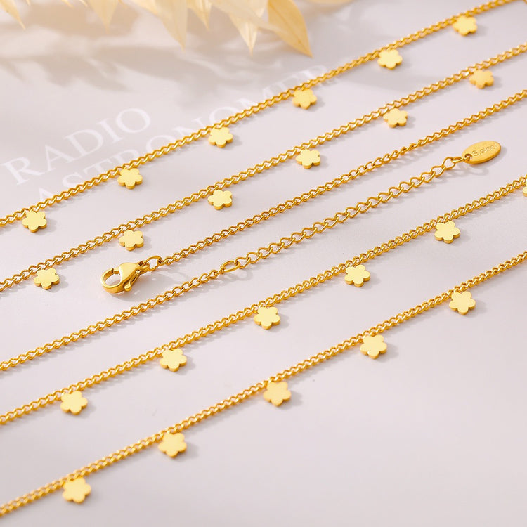 MINI FLOWER CHAIN NECKLACE