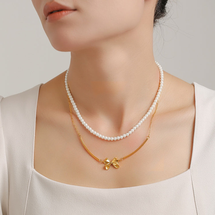 BOW GOLD NECKLACE
