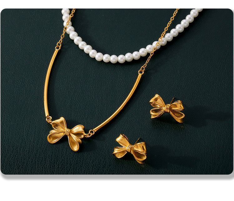 BOW GOLD NECKLACE
