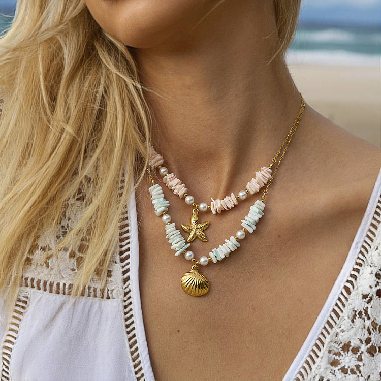 SEA STAR PINK NECKLACE