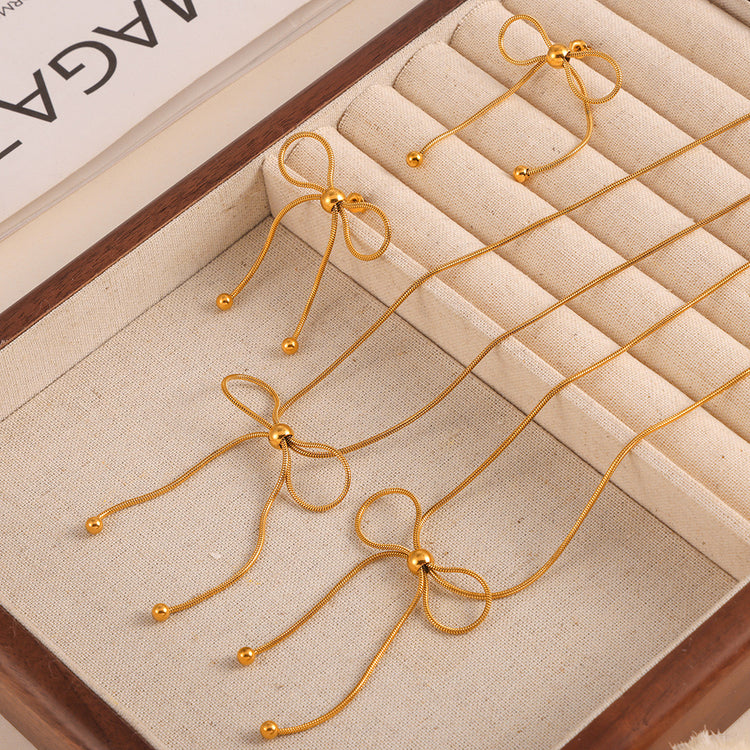 BOW BUTTERFLY GOLD NECKLACE