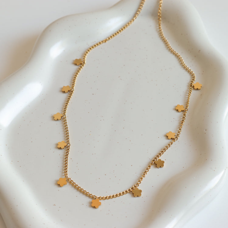MINI FLOWER CHAIN NECKLACE