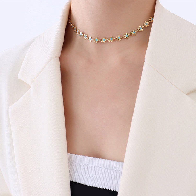 BLUE DOT NECKLACE