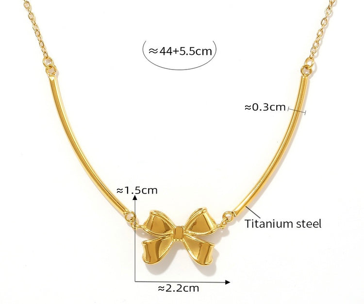 BOW GOLD NECKLACE