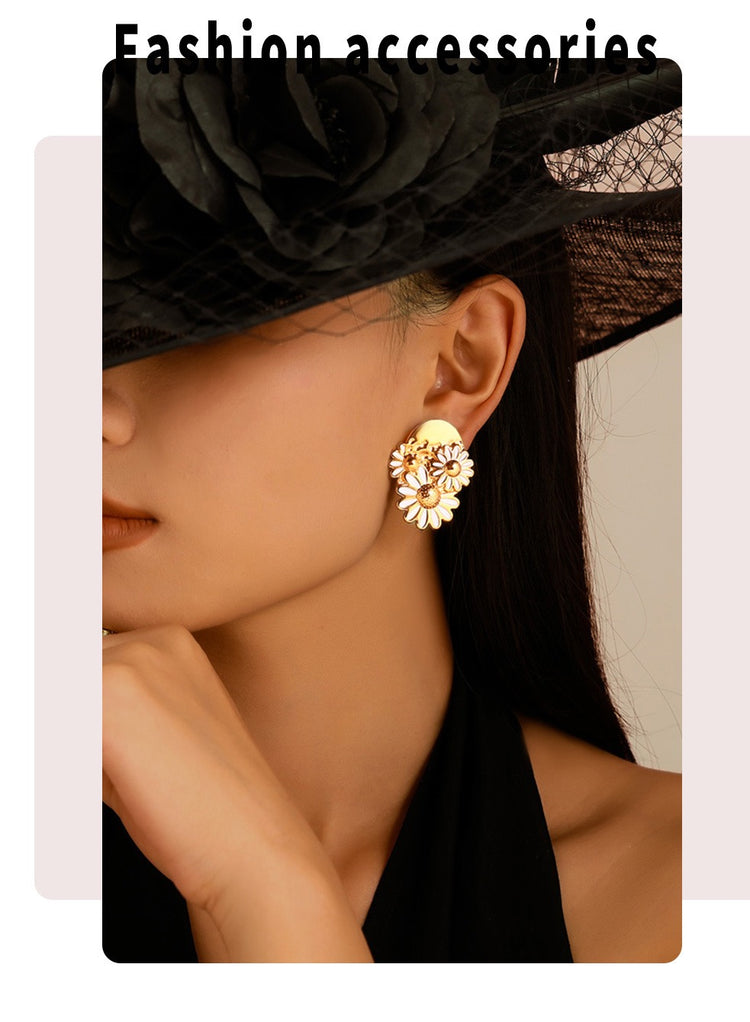 FLOWER GOLD EARRINGS