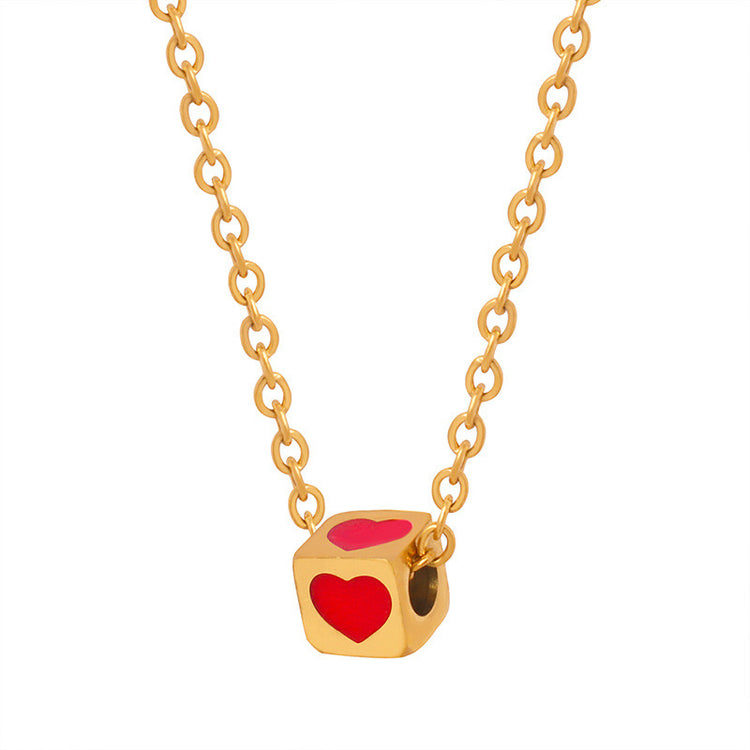 DAINTY HEART GOLD NECKLACE