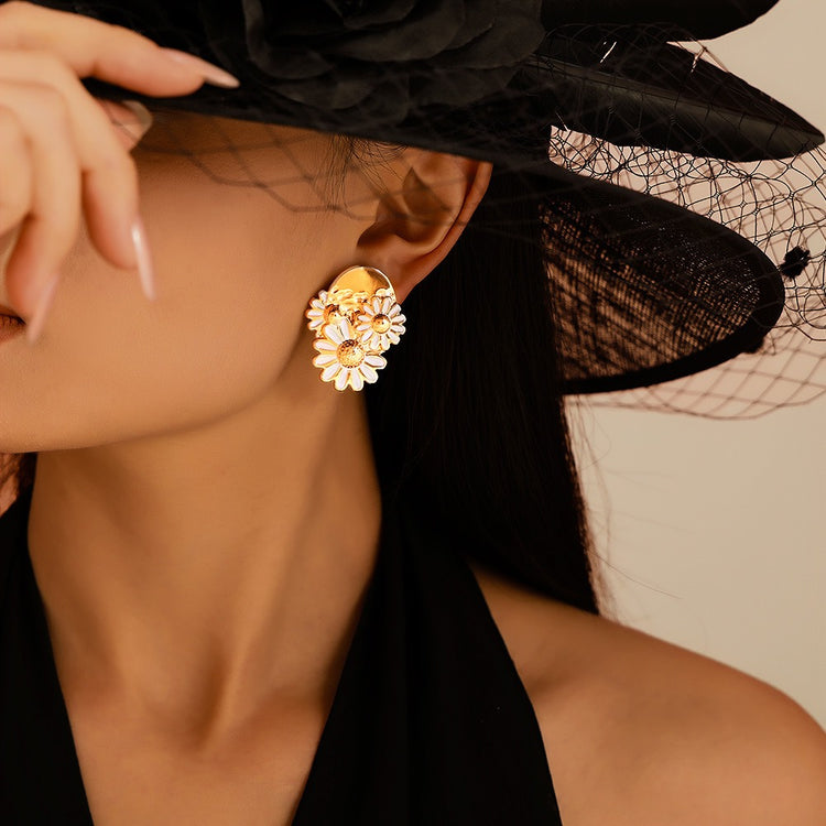 FLOWER GOLD EARRINGS