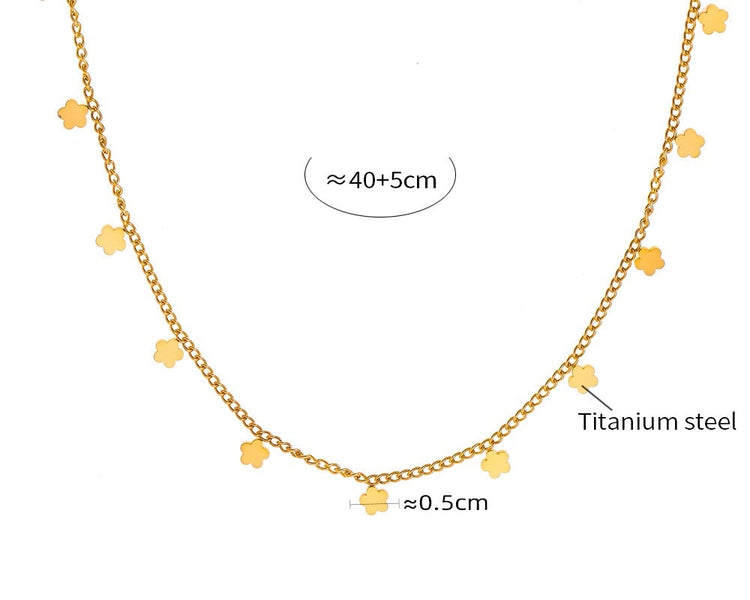 MINI FLOWER CHAIN NECKLACE