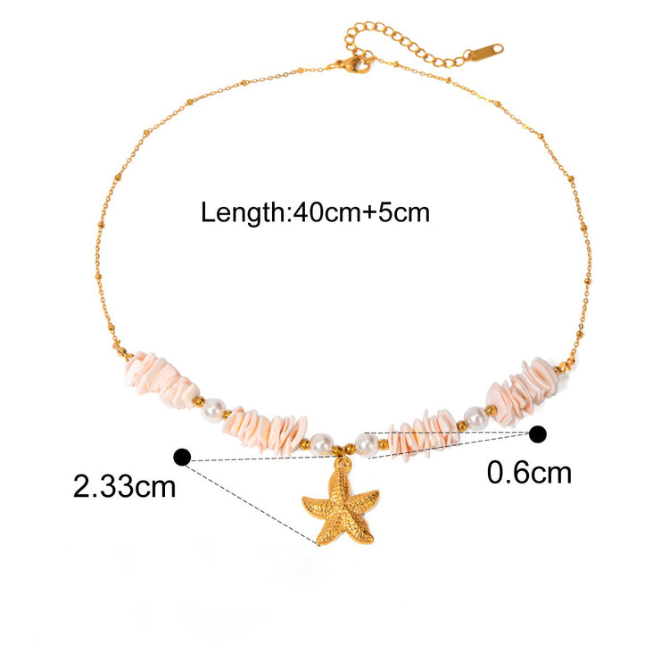 SEA STAR PINK NECKLACE