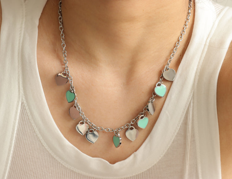 BLUE HEART NECKLACE