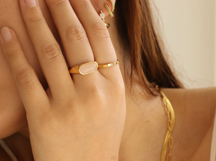 MOON GOLD RING 1 PCS