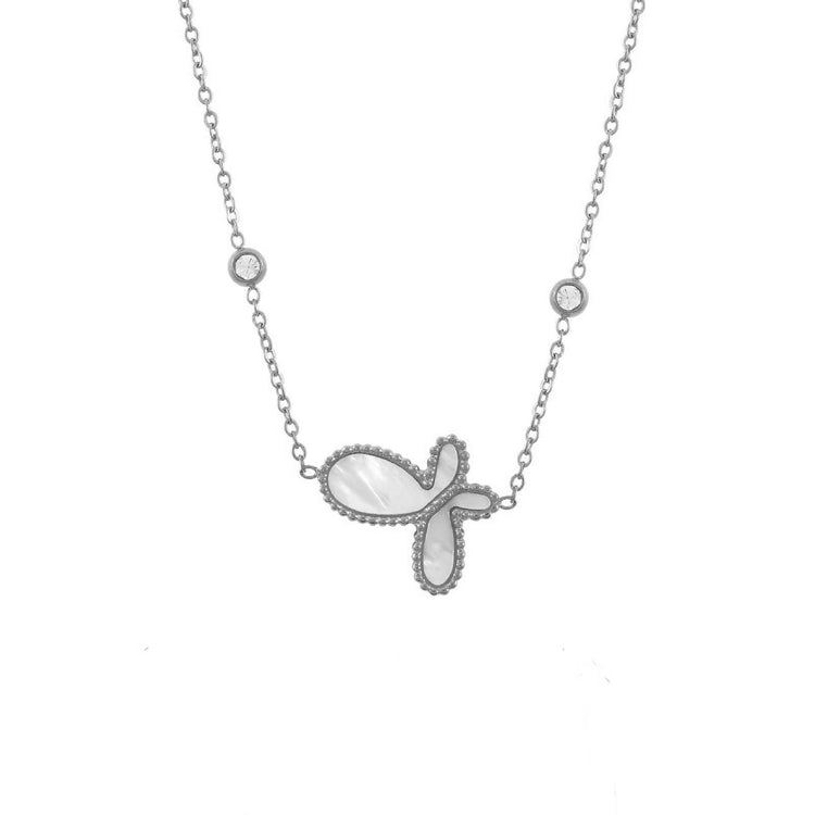 SILVER BUTTERFLY NECKLACE
