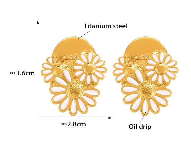 FLOWER GOLD EARRINGS
