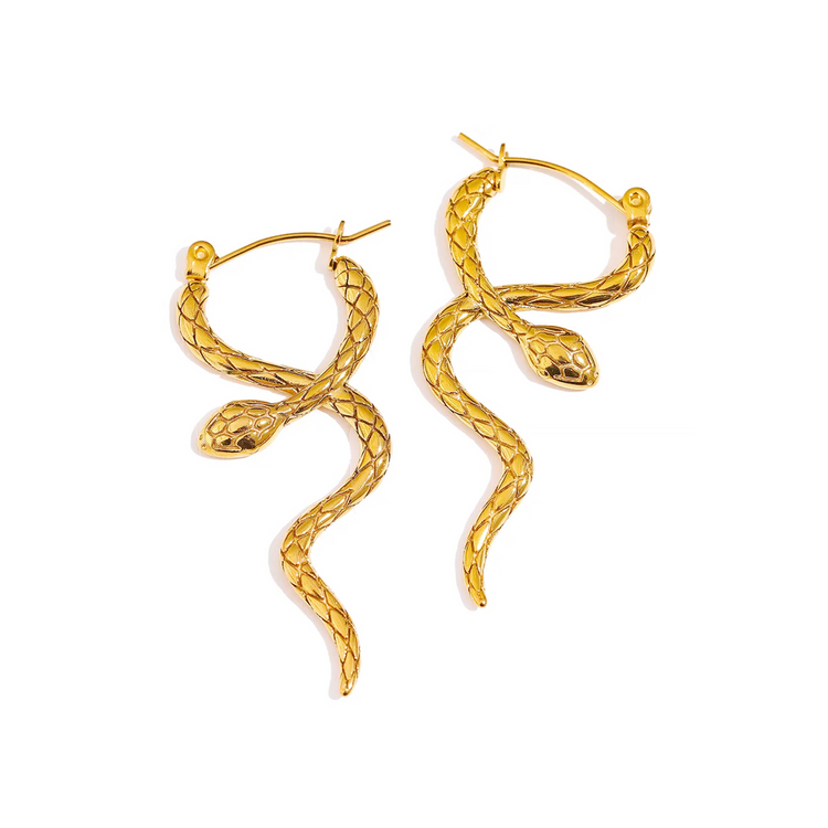 SNAKE HOOP EARRINGS