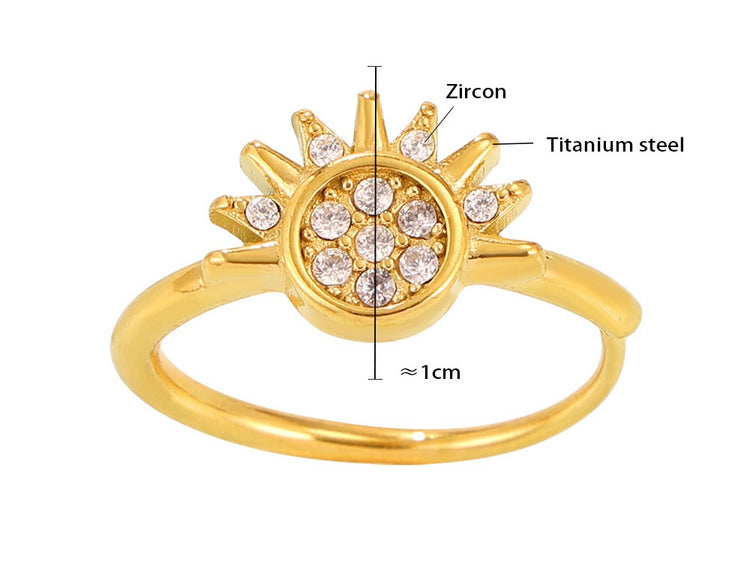 SUN MOON GOLD RING