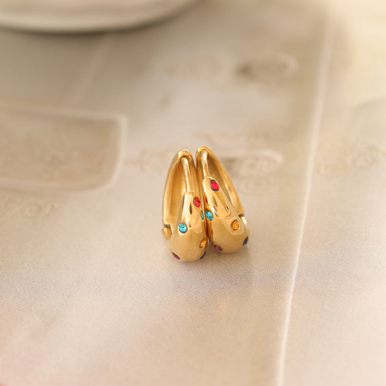 RAINBOW HOOP EARRINGS