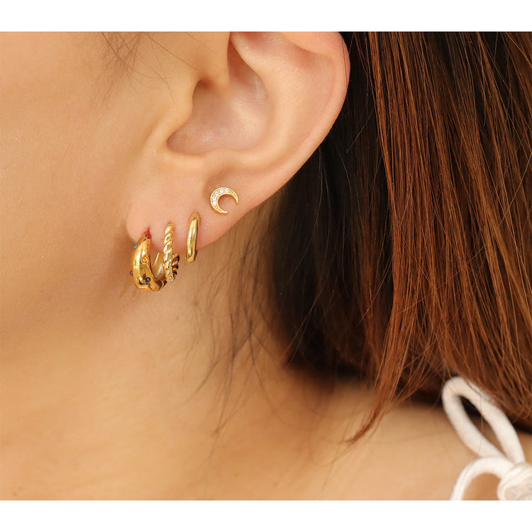 RAINBOW HOOP EARRINGS
