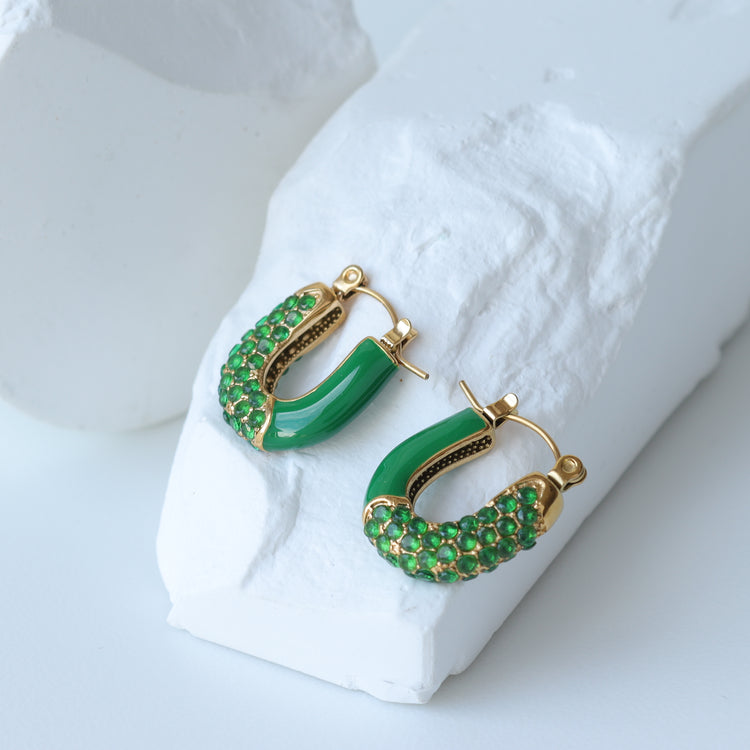 RADIDANT EMERALD EARRINGS