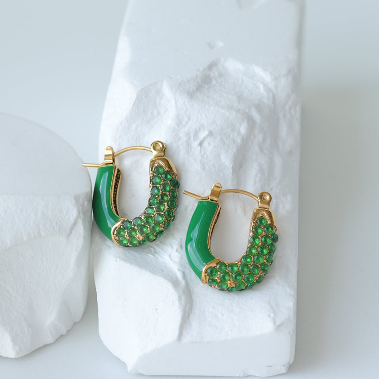 RADIDANT EMERALD EARRINGS