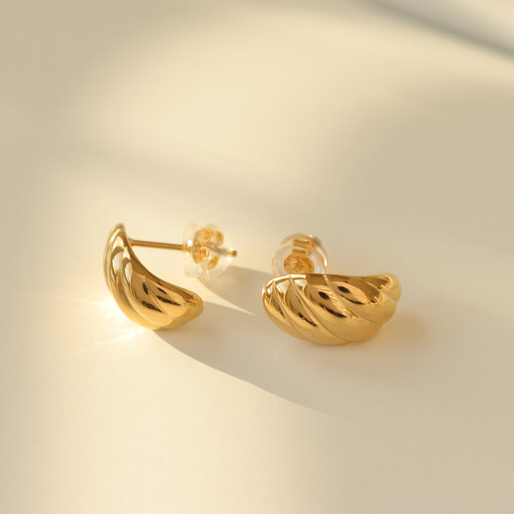 TWIST GOLD EARRINGS