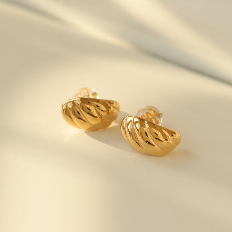 TWIST GOLD EARRINGS