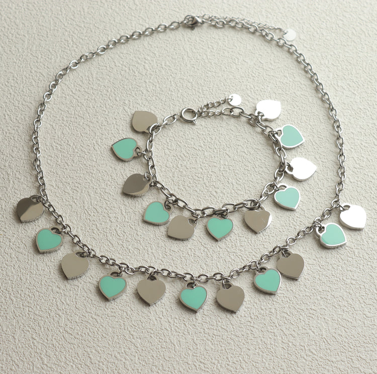 BLUE HEART NECKLACE