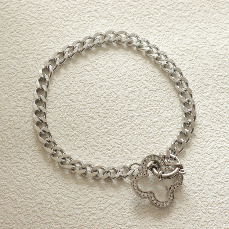 FLOWER SILVER BRACELET