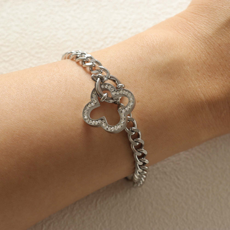 FLOWER SILVER BRACELET