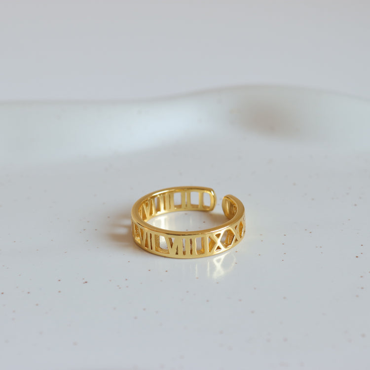 S925 ROMANG OPEN RING