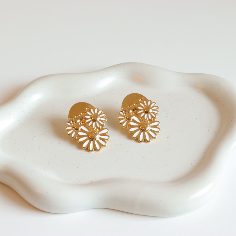 FLOWER GOLD EARRINGS