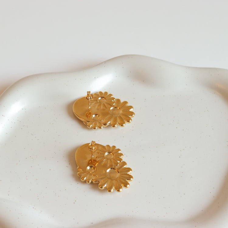 FLOWER GOLD EARRINGS