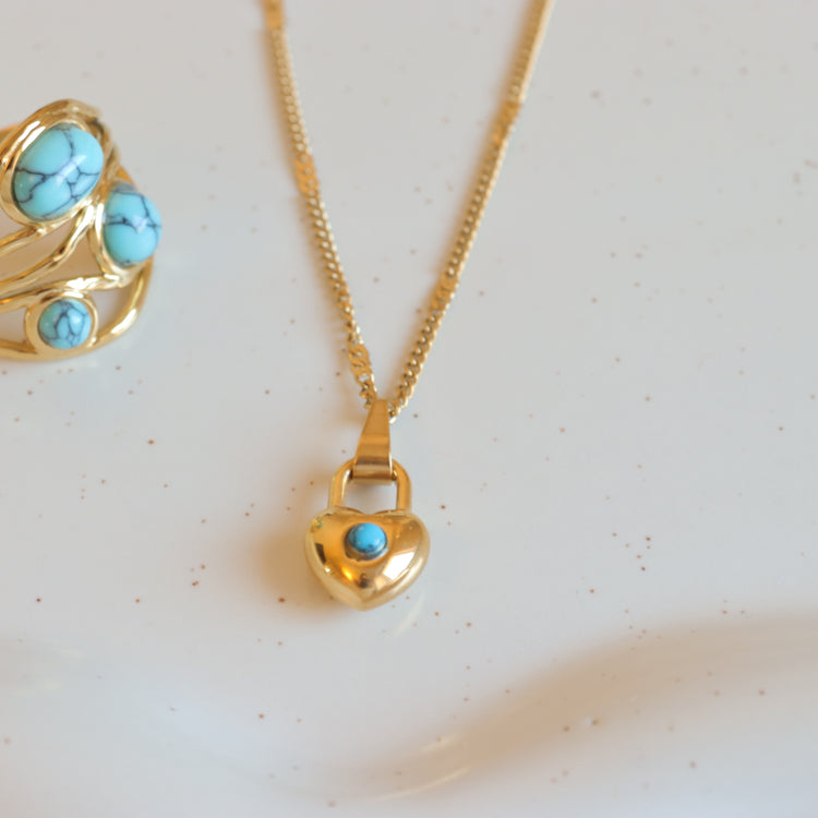 BLUE HEART NECKLACE