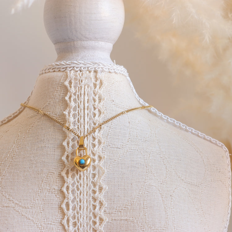 BLUE HEART NECKLACE