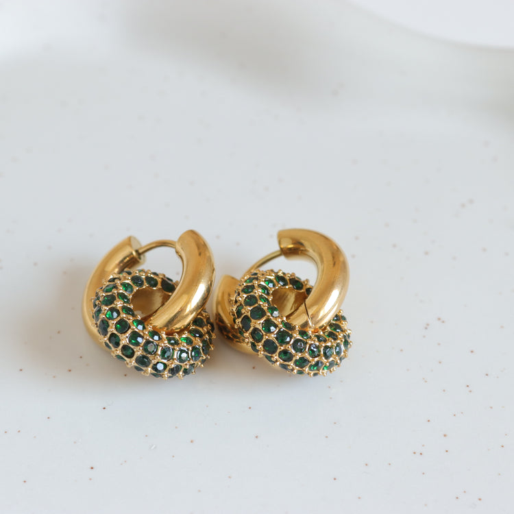 CRYSTAL HOOP EARRINGS