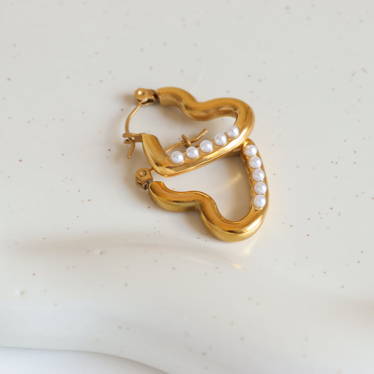 HEART GOLD EARRINGS