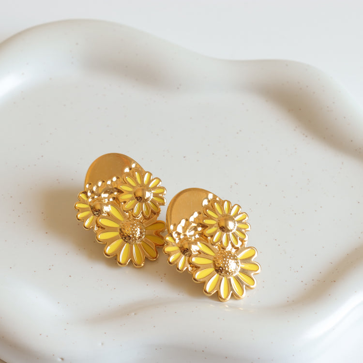 FLOWER GOLD EARRINGS