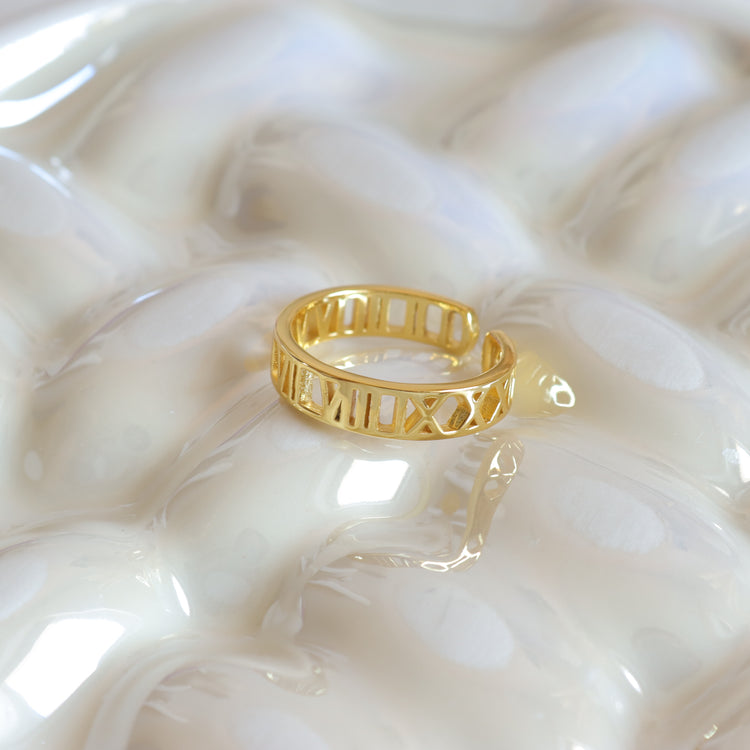 S925 ROMANG OPEN RING