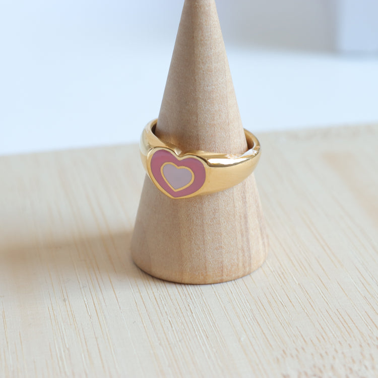 PINK HEART RING