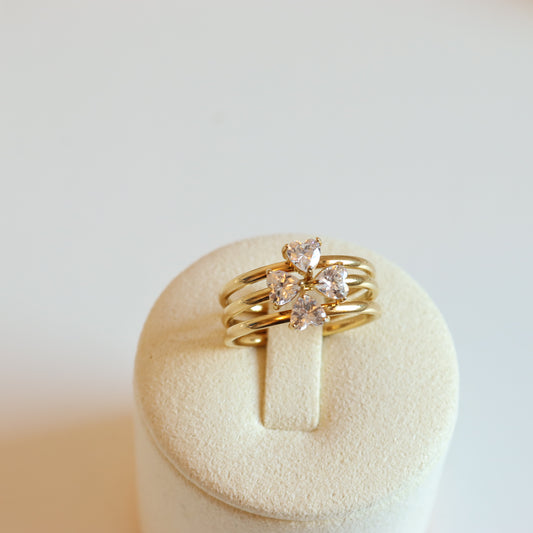 FLOWER RING SET- 3 PCS