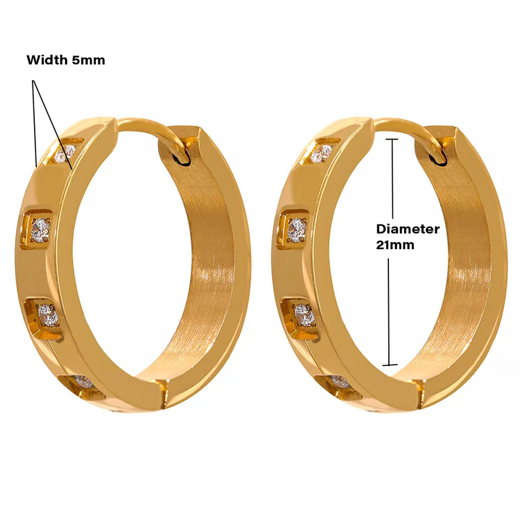 GEM STATEMENT HOOP EARRINGS