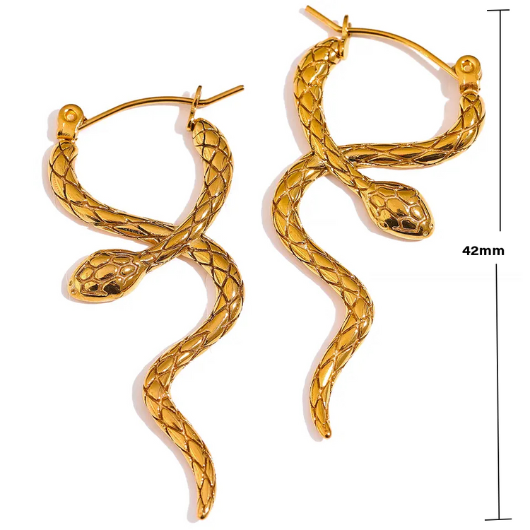 SNAKE HOOP EARRINGS