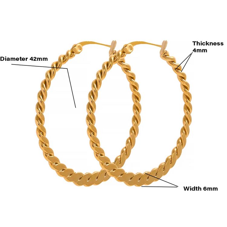 DOUBLE TWIST HOOP EARRINGS