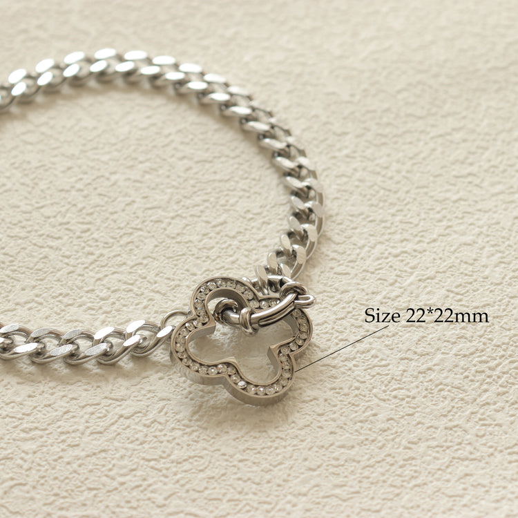 FLOWER SILVER BRACELET