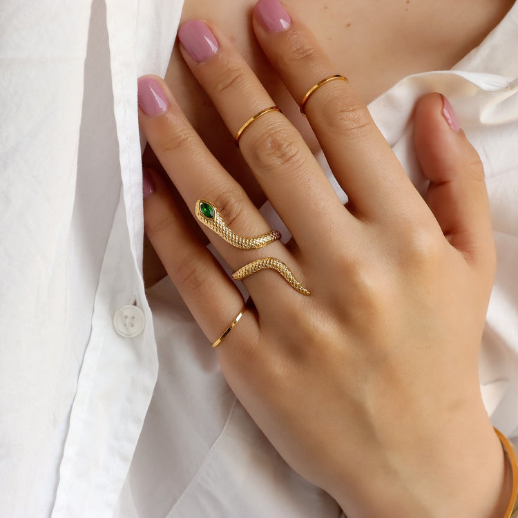 SNAKE GOLD RING
